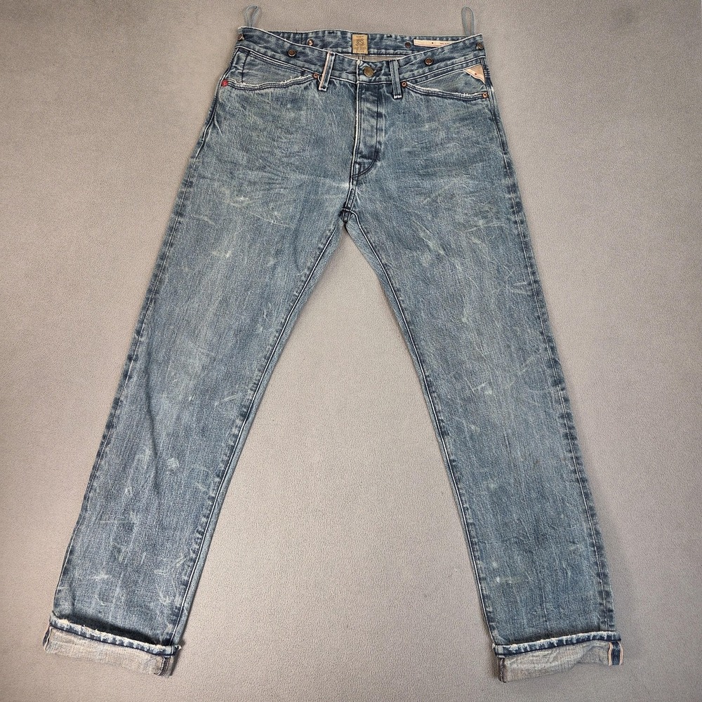 Red Seal by Replay Jeans Mens 31x32 Blue Japanese Selvedge Made in Italy RM1002